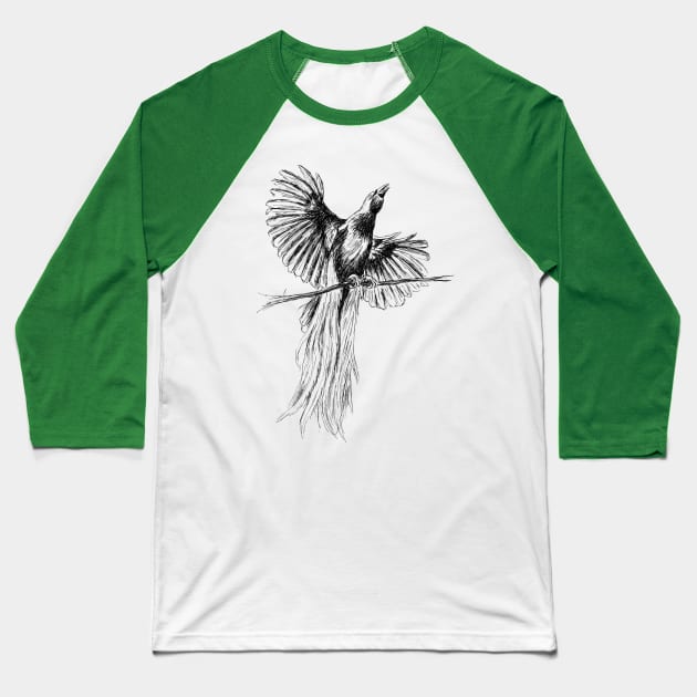 Bird Of Paradise Print Baseball T-Shirt by rachelsfinelines